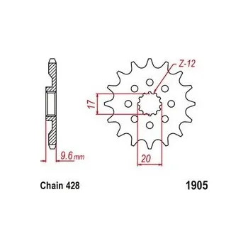 Řetězová sada pro motocykl Řetězové kolečko KTM 85 SX (malá kola) rok 18-24