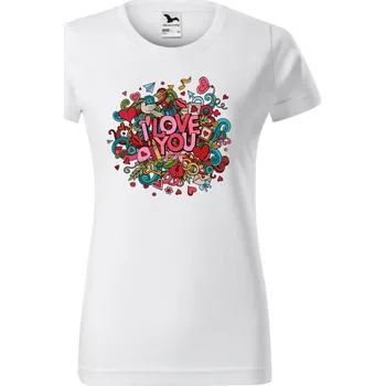 Dámské tričko Dámské tričko - I love you Velikost: M