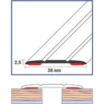 Přechodový profil 38 mm / samolepící (270 cm / dub / 1ks)