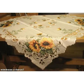 ubrus UBRUS vyšívaný 85 x 85 Slunečnice 02