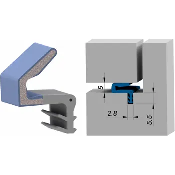 Těsnění do okna a dveří Těsnění zárubní ASF 6376 H (černá / 25 m / 25m)