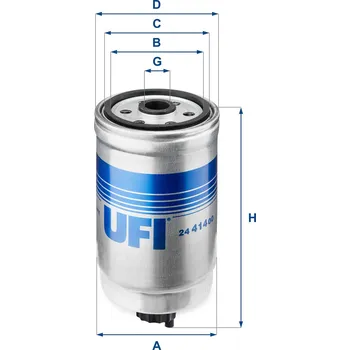 Autodíl Palivový filtr UFI 24.414.00