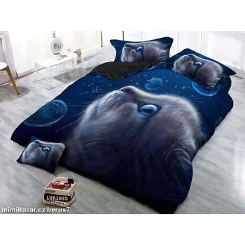 Povlečení POVLEČENÍ fototisk 3D efekt KOČIČÍ VESMÍR 02