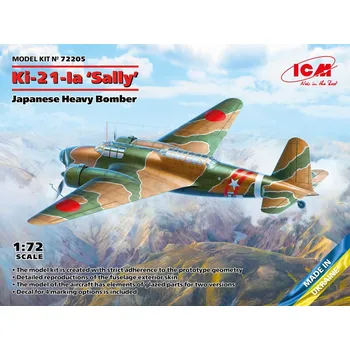 Plastikový model 1/72 Ki-21-Ia 'Sally' Japan.Heavy Bomber (4x camo)