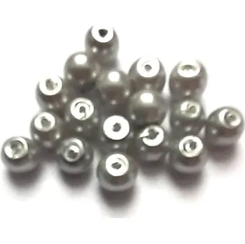 Materiál na výrobu šperku voskové perly 4 mm stříbrné