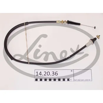 Lanko parkovací brzdy Lanko plynu, , 7732285, LINEX, 14.20.36