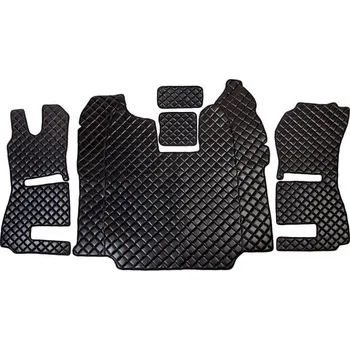 autokoberec Koberce kožené pro SCANIA R od 2013, odpruž. spolujezdec, AUTOMAT, černá barva