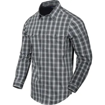 Pánské oblečení Košile Helikon-Tex® COVERT dlouhý rukáv FOGGY GREY PLAID - L