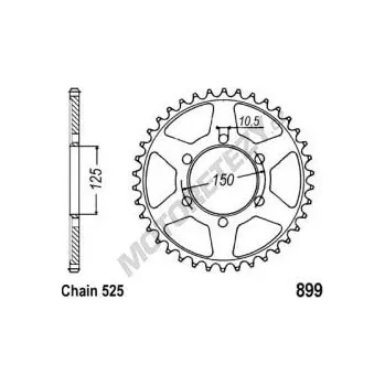 Řetězová sada pro motocykl Rozeta KTM 1050 Adventure rok 15-16