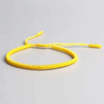 Náramek Tibetský náramek pro štěstí - ŽLUTÝ THIN
