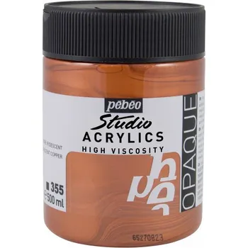 Vodová barva Akrylová barva Pébéo Studio Acrylics - 355 Copper Objem: 500 ml