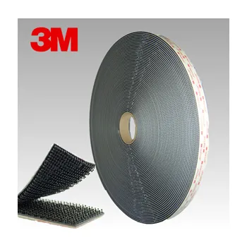 Lepicí páska SJ3550 Samolepicí suchý zip 3M Dual Lock černý (černé hříbky / transp. akryl. páska / 12,5 mm x 1 m (rozměřeno) / 1m)