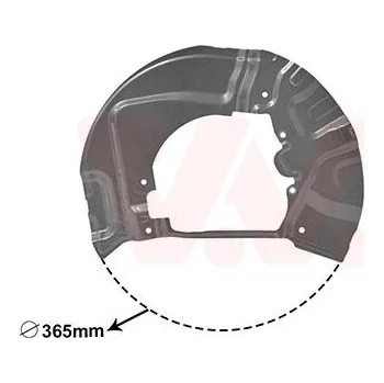 Brzdový kotouč Ochranný plech proti rozstřikování, brzdový kotouč VAN WEZEL 0655372