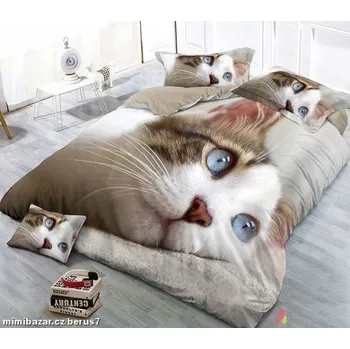 Povlečení POVLEČENÍ fototisk 3D efekt Kočička 03