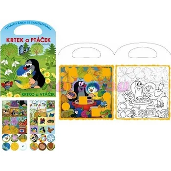omalovánky Omalovánky se samolepkami - Krtek a ptáček