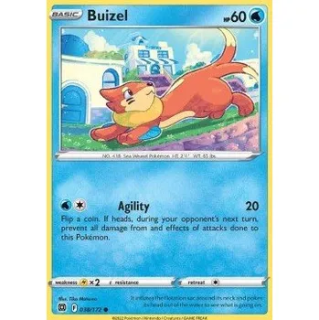 Sběratelská karetní hra Pokémon BRS 038/172 Buizel - Brilliant Stars Stav: Near Mint, Verze: REVERSE HOLO