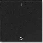 3559H-A00933 63 Kryt jednoduchý s potiskem, pro spínače řazení 3, onyx/kouřová černá, ABB Levit