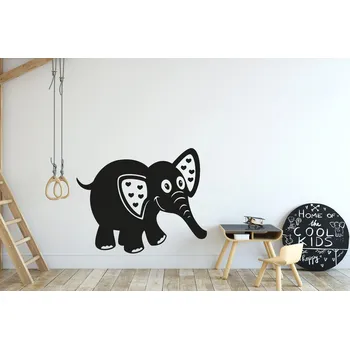 Samolepící dekorace Lepy.cz Samolepka na zeď Slůně Velikost (šířka x výška): 55x44cm, Barevná varianta: Pastelová oranžová