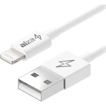 Kabel AlzaPower Core USB-A to Lightning MFi (C189) 2m bílý