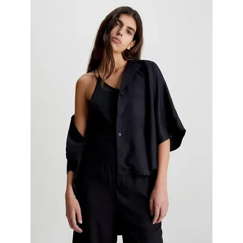 Souprava dámského spodního prádla Košile CALVIN KLEIN (KW02139-02), Velikost L, Barva černá