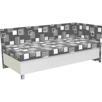 Postel Jednolůžko LEO | 80x200 cm | PRAVÁ | deska | VÝBĚR POTAHU A MATRACE | z ČR