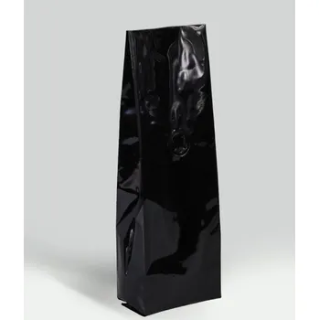 Obalový materiál Sáčky na kávu s vnitřním ventilem 100x55x330 100ks 500g černé