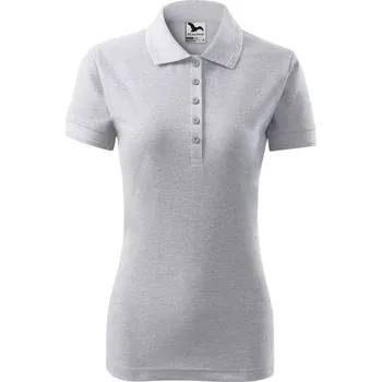 Dámské tričko Pique Polo polokošile dámská S světle šedý melír