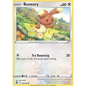 Karetní hra Pokémon SIT 144/195 Buneary - Silver Tempest Stav: Near Mint, Verze: REVERSE HOLO