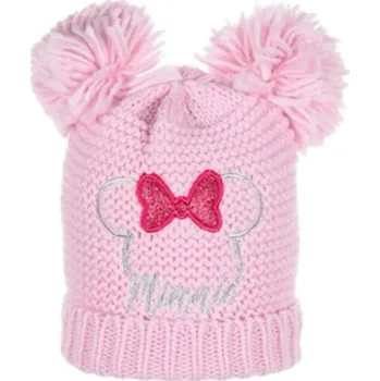 Čepice Dívčí pletená čepice Minnie růžová 48