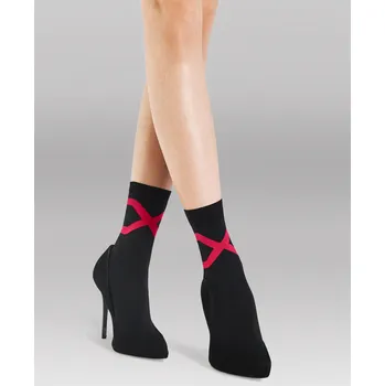 Dámské ponožky Fiore Studio • UNI • černá/červená • ponožky 40 DEN