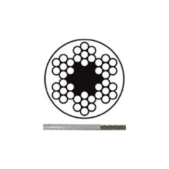 Železářství Pozinkované lanko potažené PVC 6x7-FC Lano - průměr: 3 mm, PVC barva: Transparentní, Průměr včetně PVC: 5 mm