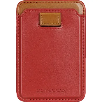 Pouzdro na mobilní telefon Dux Ducis MagSafe Leather Wallet / ECO kožená peněženka / RFID Block / červená