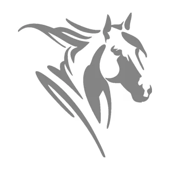 Samolepící dekorace SAMOLEPKA Kůň 097 pravá (17 - šedá) NA AUTO, NÁLEPKA, FÓLIE, POLEP, TUNING, VLASTNÍ TEXT, TISK, AUTOSAMOLEPKY.cz, POLEPY, OBRÁZEK, LOGO, SAMOLEPKY