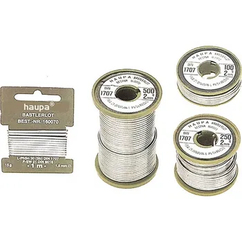 Páječka 160072 Cín k pájení S-Pb60Sn40 s tavidlem pr. 2 mm, 100 g cívka, Haupa