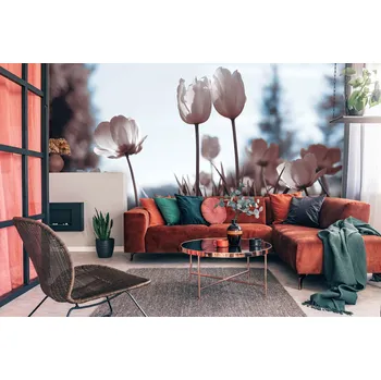 Fototapeta Tapeta Tulipány na poli (vliesová fototapeta)