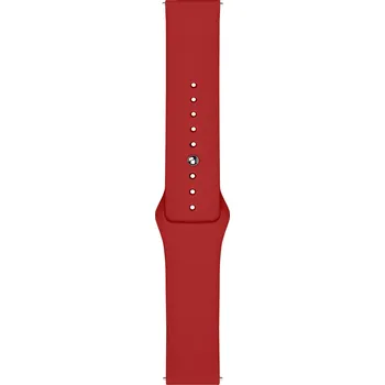 Silikonový řemínek na hodinky 22 mm červený