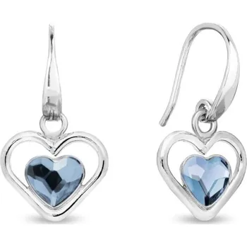 Náušnice Náušnice modré se Swarovski Elements Sweetheart KWM28086DB Denim Blue