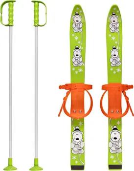 Sjezdové lyže Baby Mix Dětské lyže s vázáním a holemi zelené 70 cm