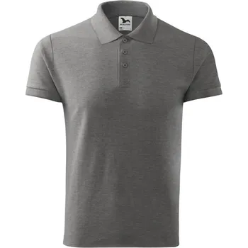 Pánské tričko Cotton polokošile pánská S tmavě šedý melír
