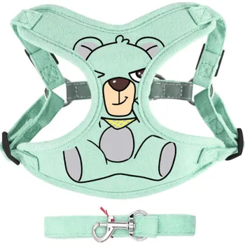 Postroj pro psa PET ARTIST Zelený nylonový postroj pro psa s reflexními prvky - Méďa Velikost: M
