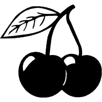 samolepka Samolepka (na auto, notebook) třešně (černá)