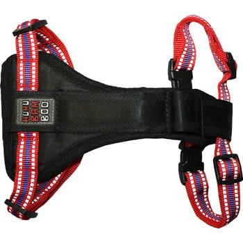 Postroj pro psa Postroj Huhubamboo bezpečnostní do auta červený L