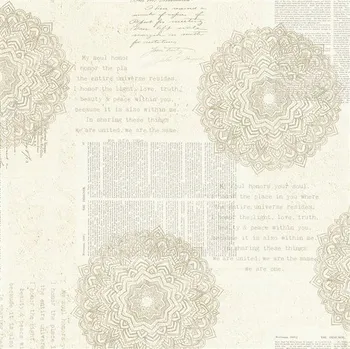 Tapeta Vliesové tapety na zeď Mandala ethno krémová 36775-1