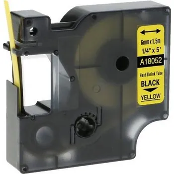 Počítač KOMPATIBILNÍ PÁSKA DYMO 18052 S0718270 ŽLUTÁ/ČERNÝ TISK, BUŽÍRKA, 6mm