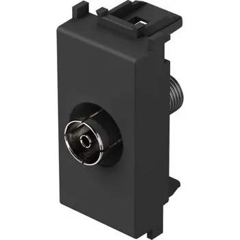 KM19SB-U Zásuvka R základní 0dB 1M SB - matná černá, TEM