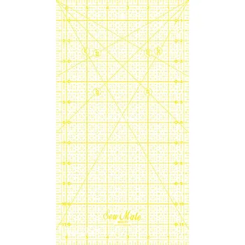 Řezací pravítko Texi Rastrové pravítko 6.5"x12" E6512-YW žluté