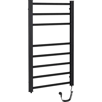 Radiátor CERANO - Elektrický sušák ručníků Domenico - 128 W - černá matná - 860x550 mm