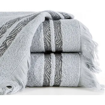 Ručník Bavlněný froté ručník s aplikací INKA 50x90 cm, stříbrná, 485 gr Mybesthome