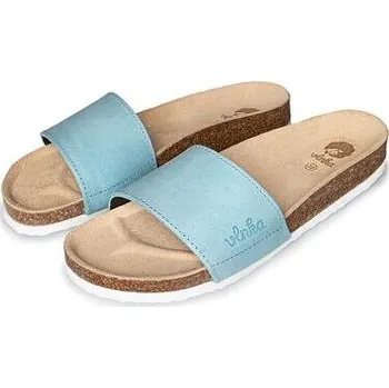 Dámská zdravotní obuv Vlnka Dámské korkové anatomické nazouváky Trepky modrá velikost obuv dospělí 40