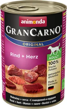 Krmivo pro psa Animonda GranCarno Adult konzerva hovězí/srdce 400 g